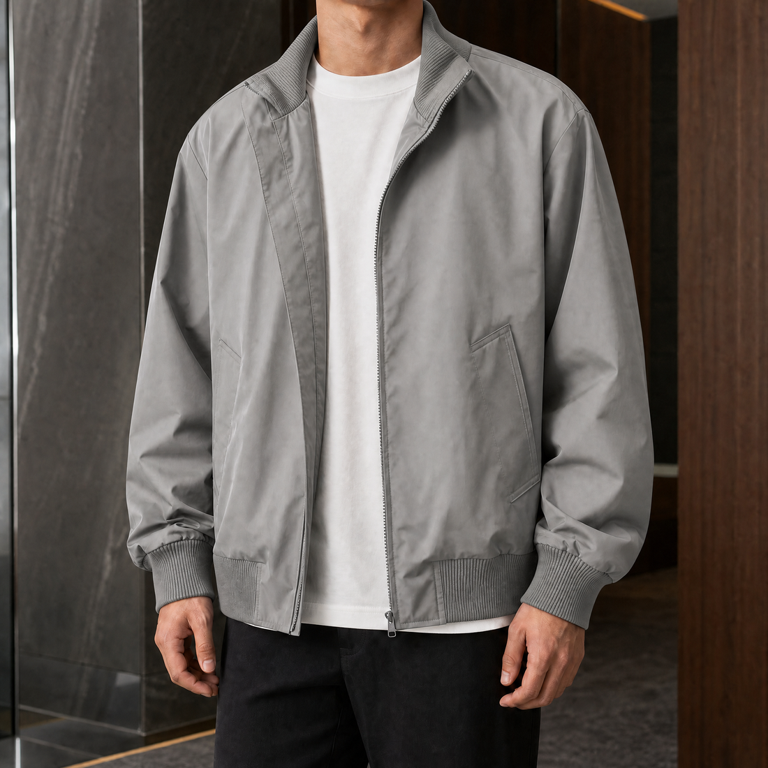 Benjamin Bomber Jacket - Gray