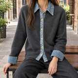 Rowena Denim Cardigan - Dark Gray
