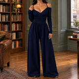 Mallory-Rae Wide-Leg Jumpsuit - Navy Blue