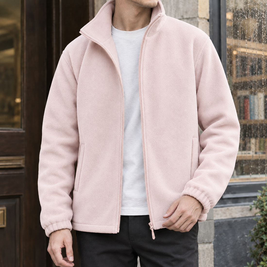 Rodolphe-Scott Fleece Jacket - Soft Pink