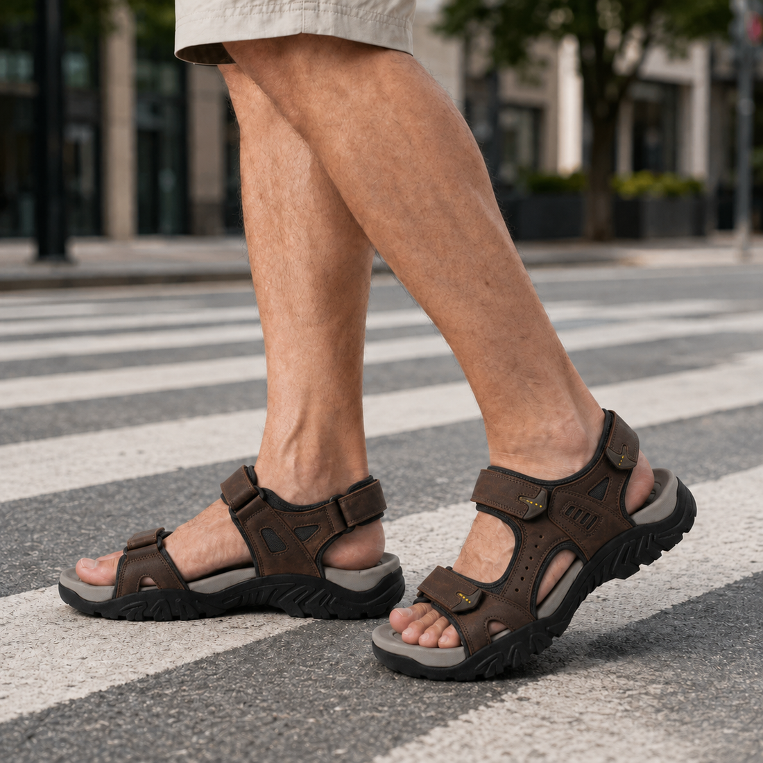 Bologna Orthopedic Sandals - Brown