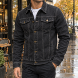 George-Stone Denim Jacket - Pure Black