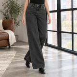 Sarah-Marie Wide Leg Jeans - Black