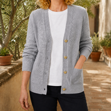 Oriana V Neck Sweater - Gray