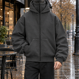 Philip-Cole Masked Zip Jacket - Dark Gray