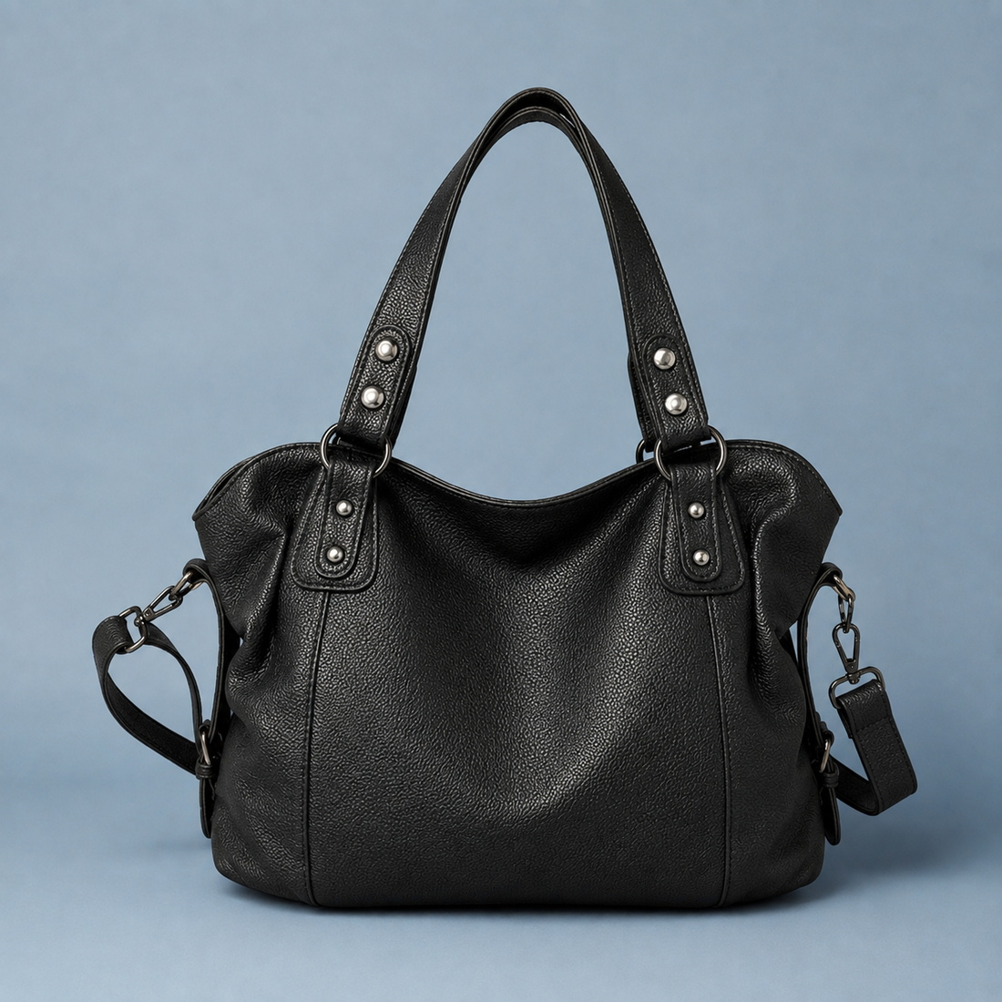 Fiorini Studded Hobo Bag - Black