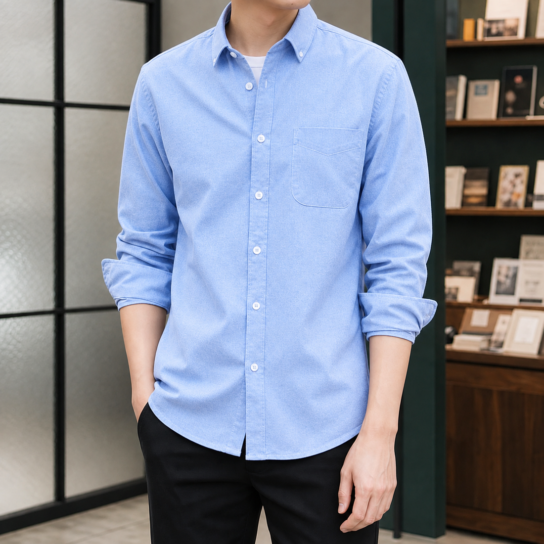 Rocco Button-Down Shirt - Oxford Light Blue