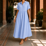Willa Pintuck Maxi Dress - Light Blue