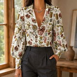 Halcyon Printed Blouse - White