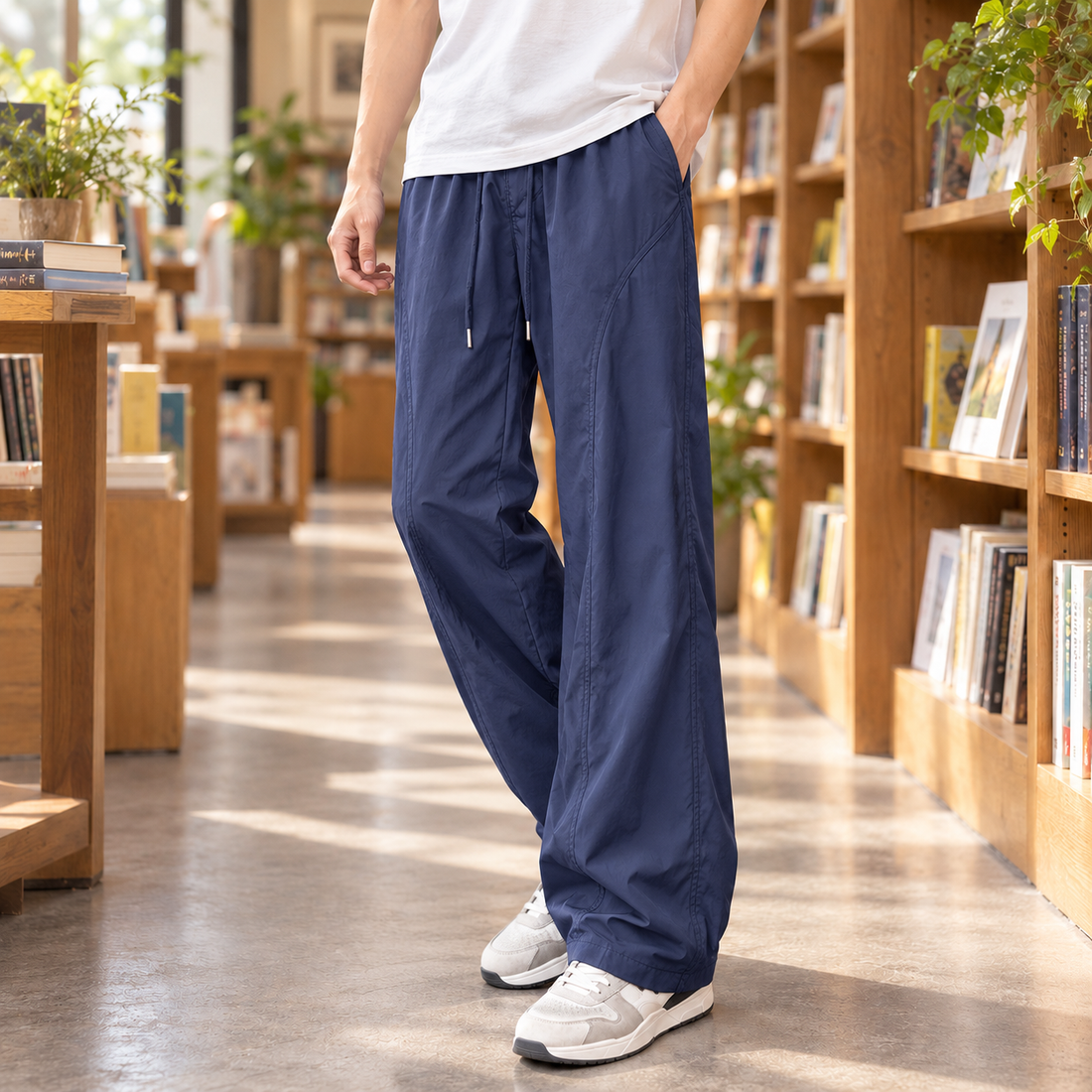 Ennis Relaxed Pants - Navy Blue