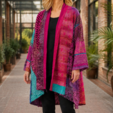 Chiara Patchwork Cardigan - Pink