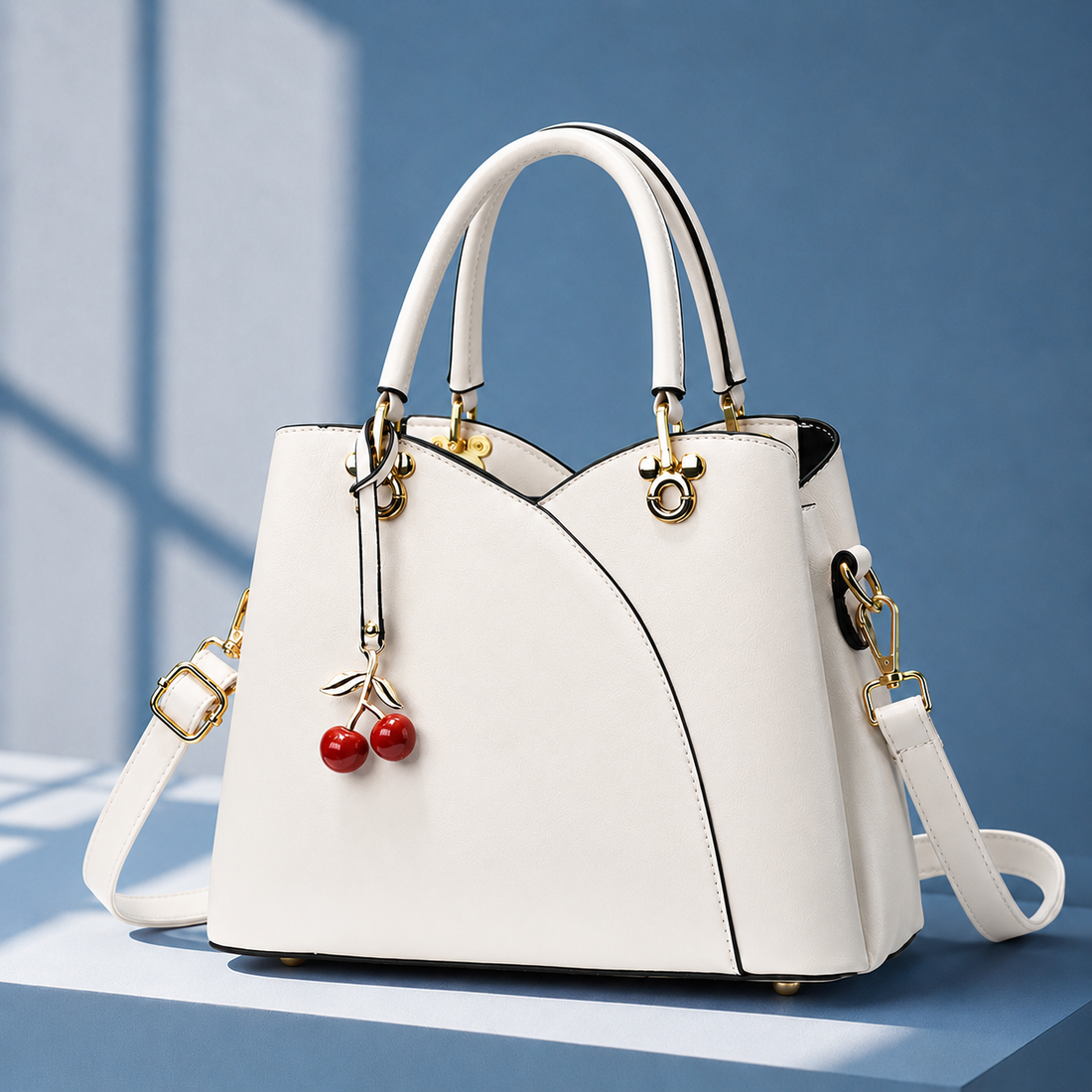 Taddei Cherry Tote - Valkoinen