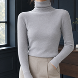 Diantha Slim Turtleneck - Light Gray