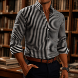 Beckett Striped Shirt - Black