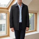Hadrian Button Front Jacket - Black Plus Velvet