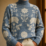 Pascal Patterned Sweater - Light Blue