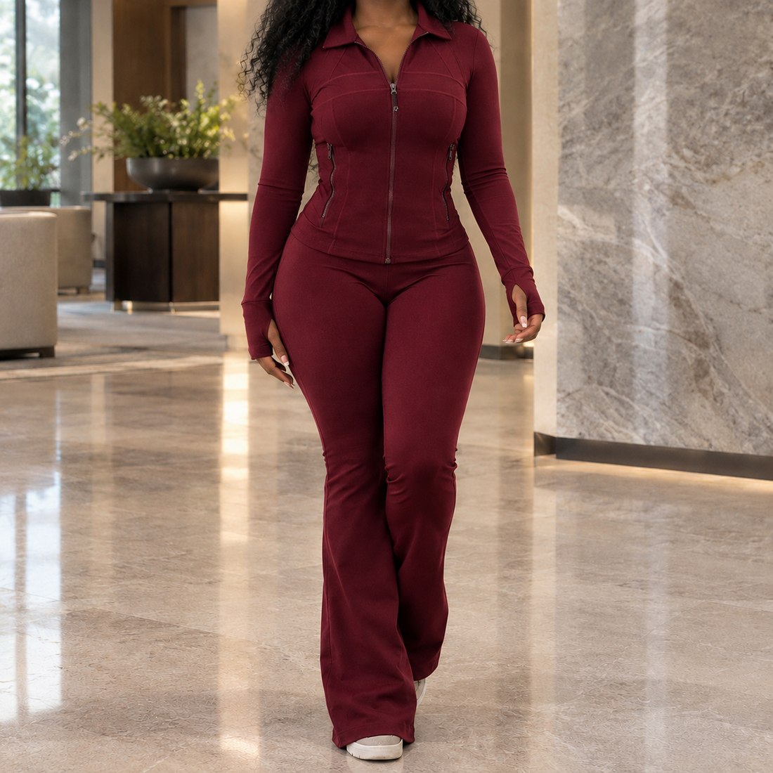 Sabina-Jane Sculpted Set - Burgundy
