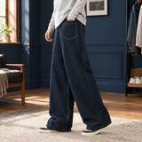 Harrison Wide Leg Pants - Dark Cow Blue