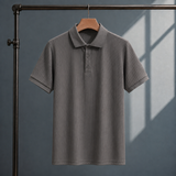 Cedric Ribbed Polo - Gray
