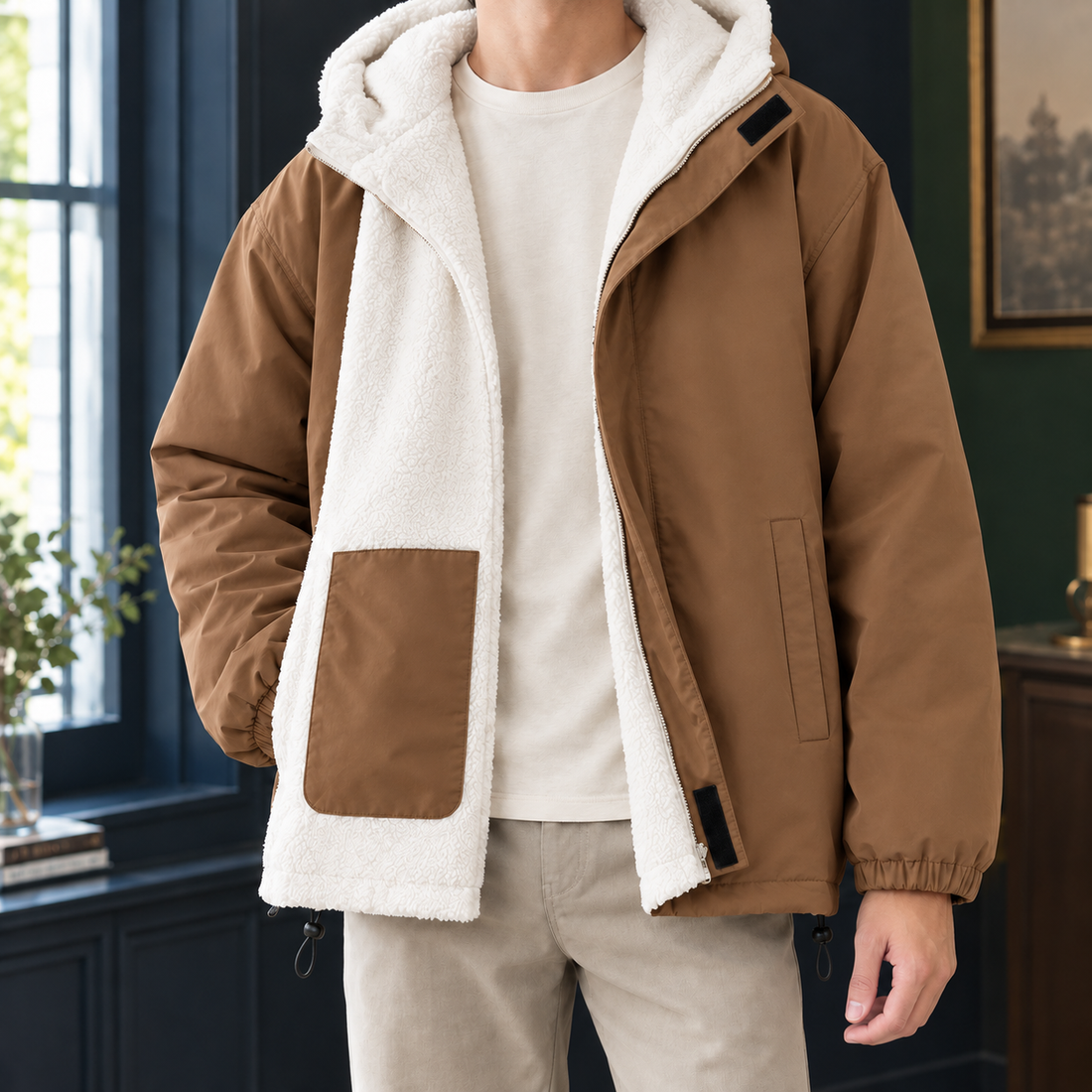 Jake Reversible Jacket - Brown