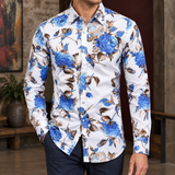 Jude-Lane Printed Shirt - Blue