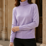 Natalia Turtleneck Sweater - Mauve