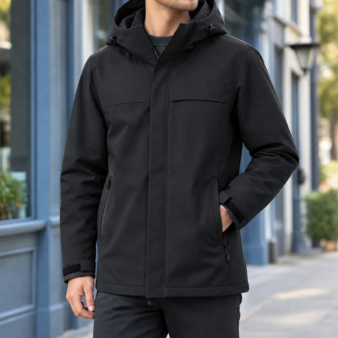 Casimir Hooded Jacket - Black