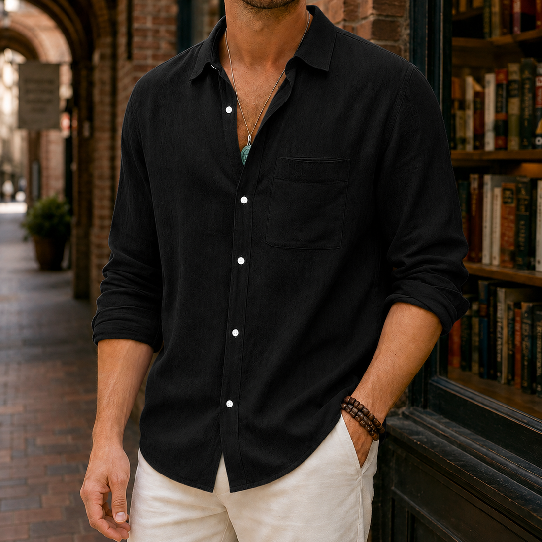 Mortimer Relaxed Shirt - Black