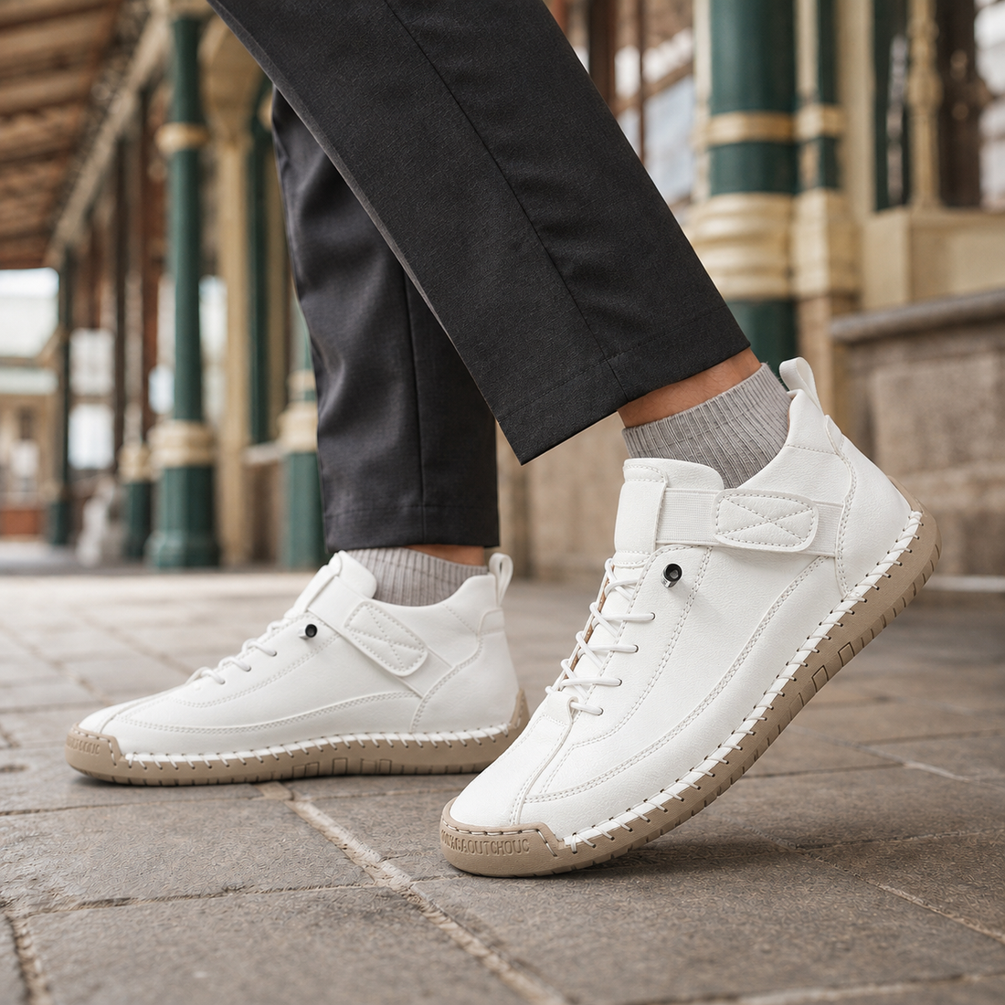 Medici Stitched Sneakers - White