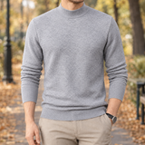 Lennox-Jude Mock Neck Sweater - Gray