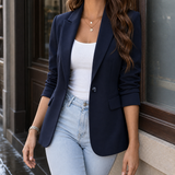 Flavia-Faye Tailored Blazer - Navy Blue