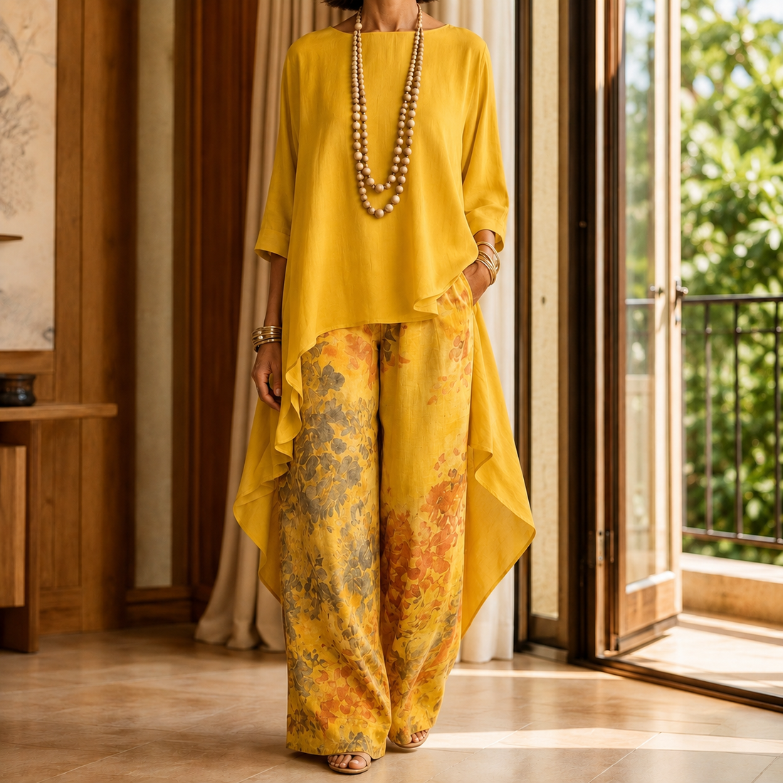 Cerys Asymmetric Set - Yellow
