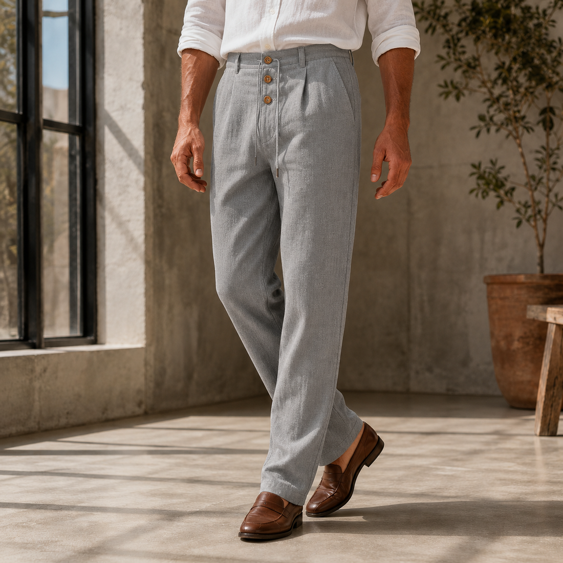 Blake Relaxed Pants - Gray