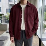 Mason Corduroy Overshirt - Burgundy