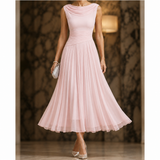Calla Cowl Midi Dress - Pink
