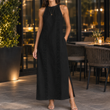 Lana Halter Maxi Dress - Black