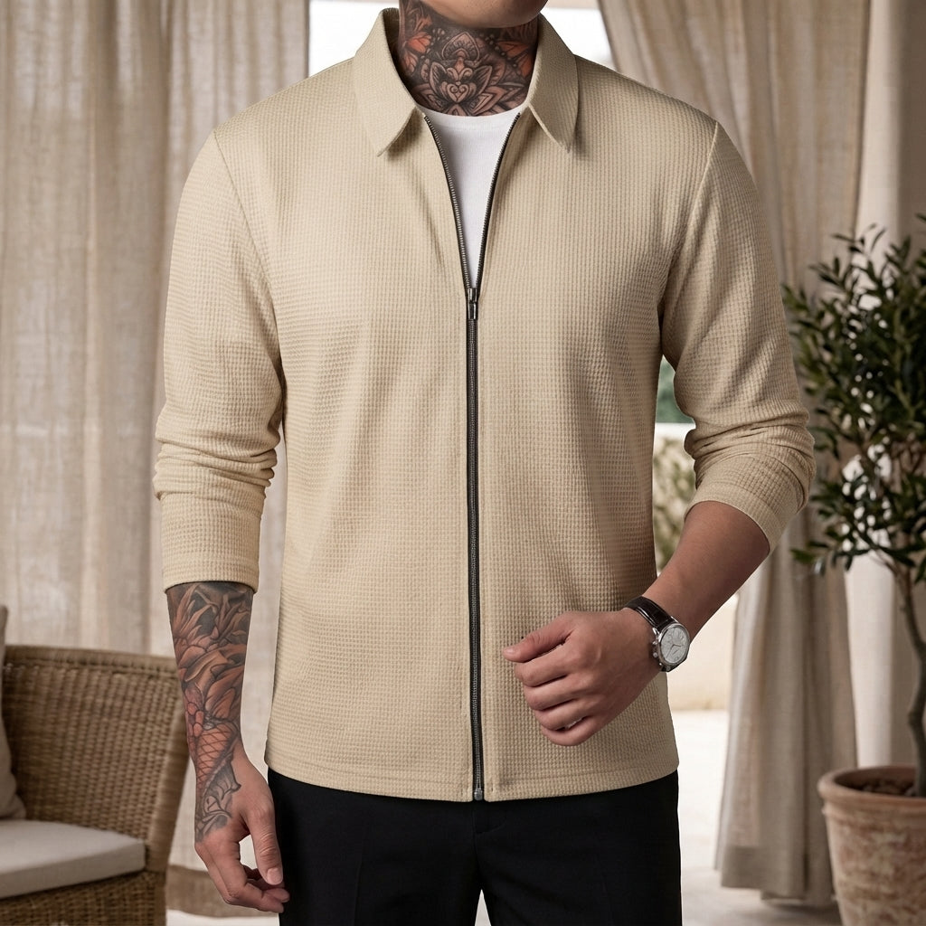 Conrad Waffle Jacket - Khaki