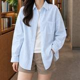 Rebekah Relaxed Shirt - Sky Blue