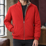 Malcolm Stand Collar Jacket - Red