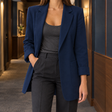 Aurore-Lane Tailored Blazer - Navy Blue
