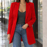 Marina-Lane Longline Blazer - Red