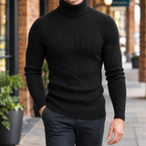 Pierrick Cable Turtleneck - Black