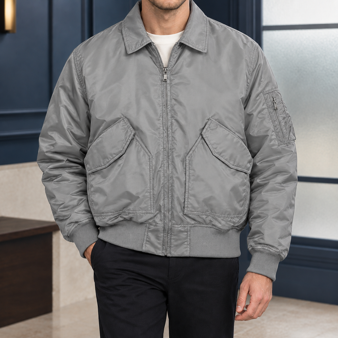 Samuel Flight Jacket - Gray