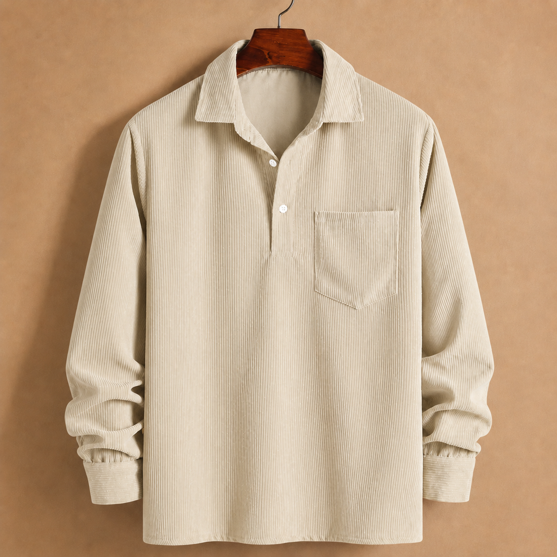 Leon Corduroy Polo - Beige