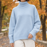 Celine-Belle Turtleneck Sweater - Light Blue