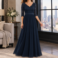 Three-quarter Navy Blue