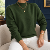 Caroline Mock Neck Sweater - Army Green