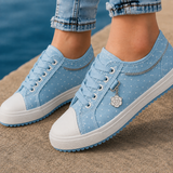 Neroni Floral Sneakers - Light Blue Closed-toe