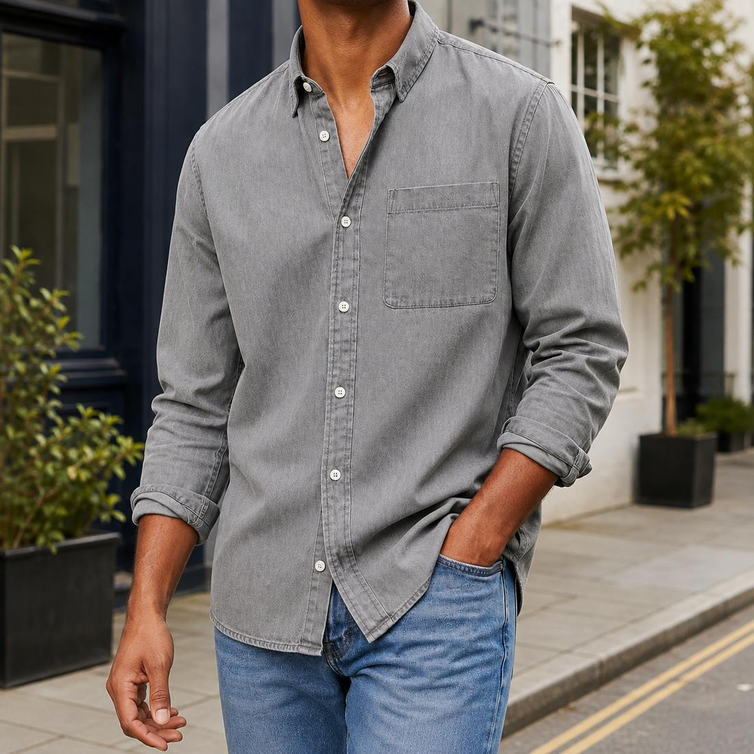 Caius Relaxed Shirt - Gray