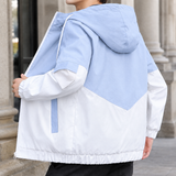 Romain Color Block Jacket - Light Blue